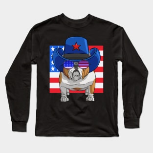 English Bulldog 4th of July Long Sleeve T-Shirt